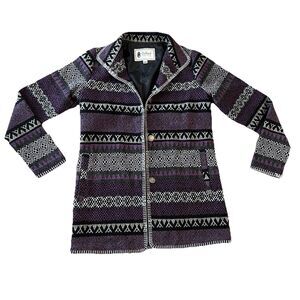 Outback Trading Company Women’s Jacket Small Aztec Print  Open Front